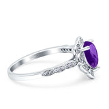 Art Deco Pear Teardrop Halo Ring 