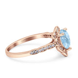 Art Deco Pear Teardrop Halo Ring 