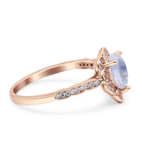 Art Deco Pear Teardrop Halo Ring 