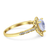 Art Deco Pear Teardrop Halo Ring 