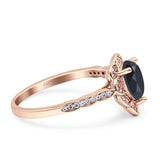 Art Deco Pear Teardrop Halo Ring 