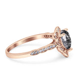 Art Deco Pear Teardrop Halo Ring 