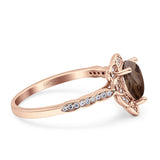 Art Deco Pear Teardrop Halo Ring 