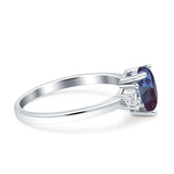 Art Deco Pear Teardrop Vintage Style Ring 