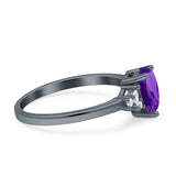 Art Deco Pear Teardrop Vintage Style Ring 