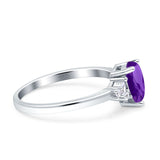 Art Deco Pear Teardrop Vintage Style Ring 