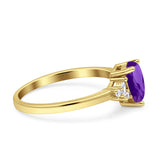 Art Deco Pear Teardrop Vintage Style Ring 