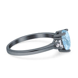 Art Deco Pear Teardrop Vintage Style Ring 