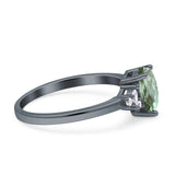 Art Deco Pear Teardrop Vintage Style Ring 