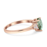 Art Deco Pear Teardrop Vintage Style Ring 