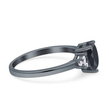 Art Deco Pear Teardrop Vintage Style Ring 