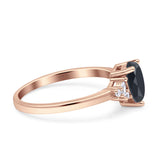 Art Deco Pear Teardrop Vintage Style Ring 