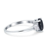 Art Deco Pear Teardrop Vintage Style Ring 