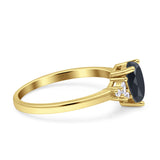 Art Deco Pear Teardrop Vintage Style Ring 