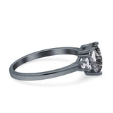Art Deco Pear Teardrop Vintage Style Ring 