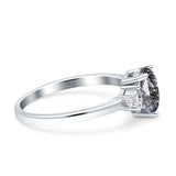 Art Deco Pear Teardrop Vintage Style Ring 