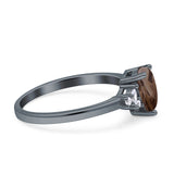 Art Deco Pear Teardrop Vintage Style Ring 