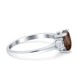 Art Deco Pear Teardrop Vintage Style Ring 