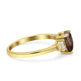 Art Deco Pear Teardrop Vintage Style Ring 