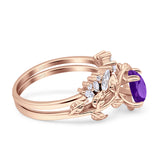 Teardrop Pear Leaf Style Ring