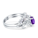 Teardrop Pear Leaf Style Ring