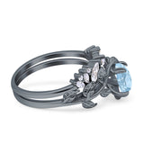 Teardrop Pear Leaf Style Ring