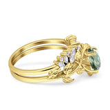 Teardrop Pear Leaf Style Ring