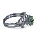 Teardrop Pear Leaf Style Ring