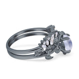 Teardrop Pear Leaf Style Ring