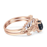 Teardrop Pear Leaf Style Ring