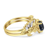 Teardrop Pear Leaf Style Ring