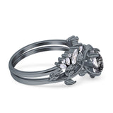 Teardrop Pear Leaf Style Ring
