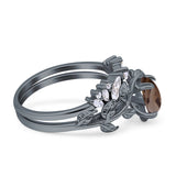 Teardrop Pear Leaf Style Ring