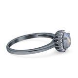 Art Deco Round Halo Vintage Ring