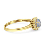 Art Deco Round Halo Vintage Ring