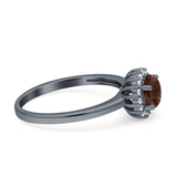 Art Deco Round Halo Vintage Ring