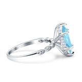 Art Deco Marquise Solitaire Hidden Halo Ring