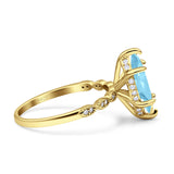 Art Deco Marquise Solitaire Hidden Halo Ring