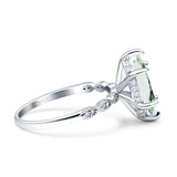 Art Deco Marquise Solitaire Hidden Halo Ring