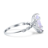 Art Deco Marquise Solitaire Hidden Halo Ring