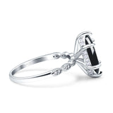 Art Deco Marquise Solitaire Hidden Halo Ring