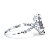 Art Deco Marquise Solitaire Hidden Halo Ring