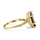 Art Deco Marquise Solitaire Hidden Halo Ring