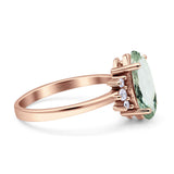 Art Deco Marquise Vintage Style Tapered Ring