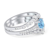 Vintage Style Round Natural Stone Floral Ring