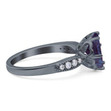 Art Deco Round Natural Stone Promise Ring