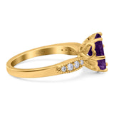 Art Deco Round Natural Stone Promise Ring