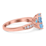 Art Deco Round Natural Stone Promise Ring