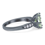 Art Deco Round Natural Stone Promise Ring