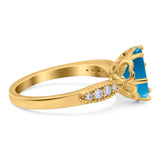 Art Deco Round Natural Stone Promise Ring